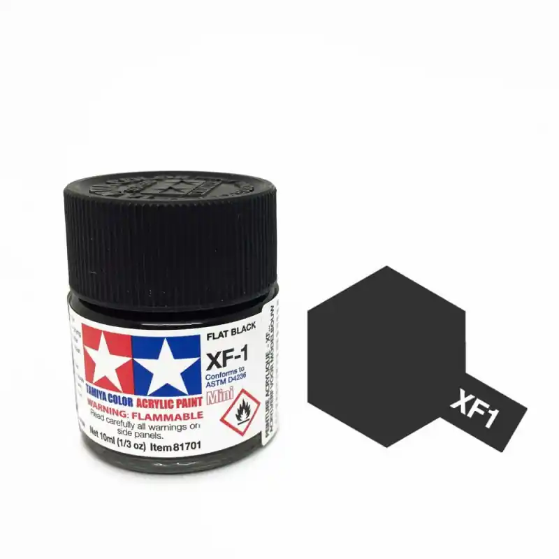 Noir mat pot de 10ml - TAMIYA 81701 / XF1 Quantité Limitée