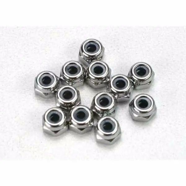12 Écrous Nylstop 2,5mm - Traxxas 5158 Commander Maintenant