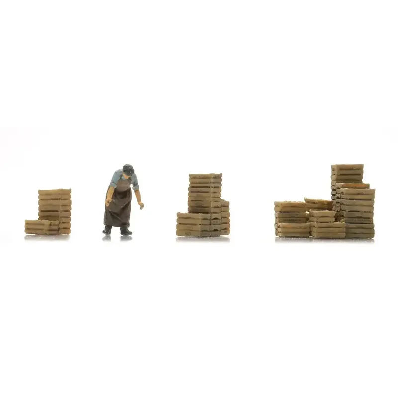 Commerçant du marché avec des caisses - ARTITEC 5870155 - HO 1/87 Prix Choc