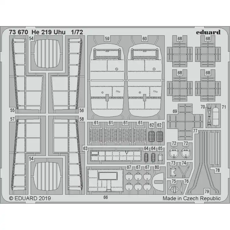 EDUARD 73670 HE 219 UHU (DRAGON) 1/72 Dernier Modèle