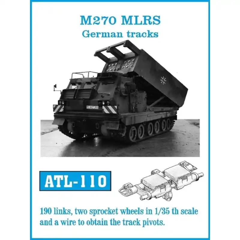 Dernière Chance FRIULMODEL ATL-110 ACCESSOIRE MAQUETTE TRACKS FOR M270 MLRS GERMANS TRACKS 1/35