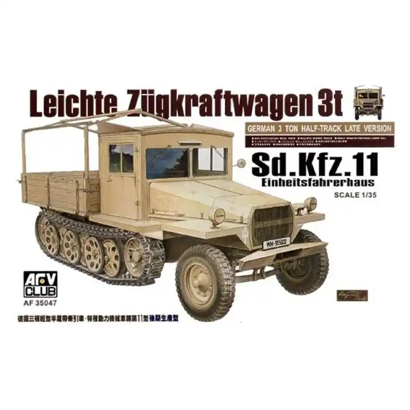 Acheter En Ligne AFV CLUB AF 35047 MAQUETTE MILITAIRE AFV SD.KFZ.11 EINHEITSFAHRHAUS 1/35