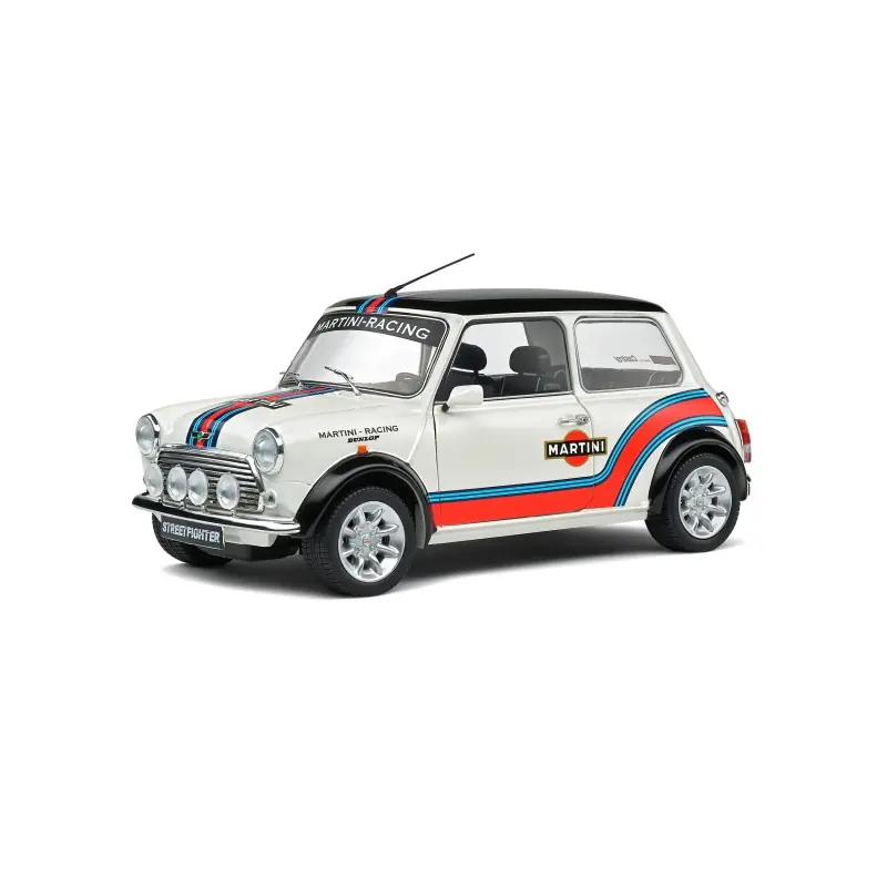 SOLIDO 1800610 MINIATURE MINI COOPER SPORT MARTINI EVOCATION WHITE 1998 1/18 Petit Prix