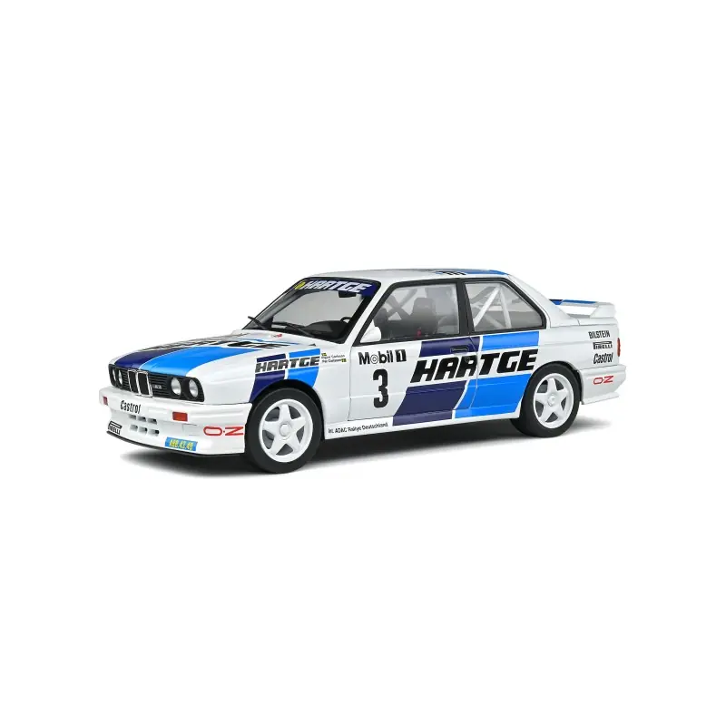 SOLIDO 1801514 MINIATURE BMW E30 M3 GR. A WHITE N.3 I.CARLSSON/ P.CARLSSON ADAC RALLY DEUTCHLAND 1990 1/18 Expédié Aujourd'hui