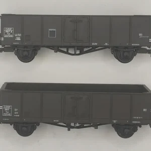 *SOLDES* - COFFRET DE 2 WAGONS TOMBEREAU-X VILLACH METALLISE SNCF Livraison Express