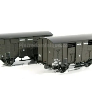 *SOLDES* - COFFRET 2 WAGONS COUVERTS OCEM 19 SNCF, époque IIIa Petit Prix