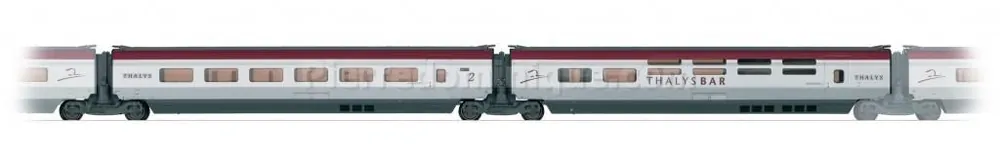Nouvel Arrivage *SOLDES* - COFFRET DE 2 VOITURES COMPLEMENTAIRES DE TGV THALYS