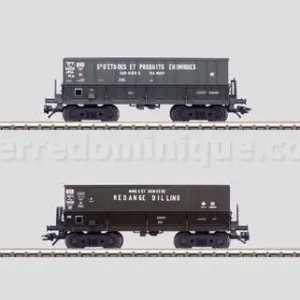 *SOLDES* - COFFRET 2 WAGONS MINERALIERS SNCF Satisfait Ou Remboursé
