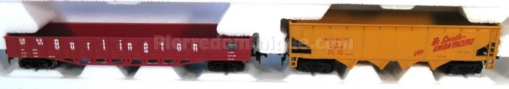*SOLDES* - 2 WAGONS BURLINGTON UNION PACIFIC Top Vente
