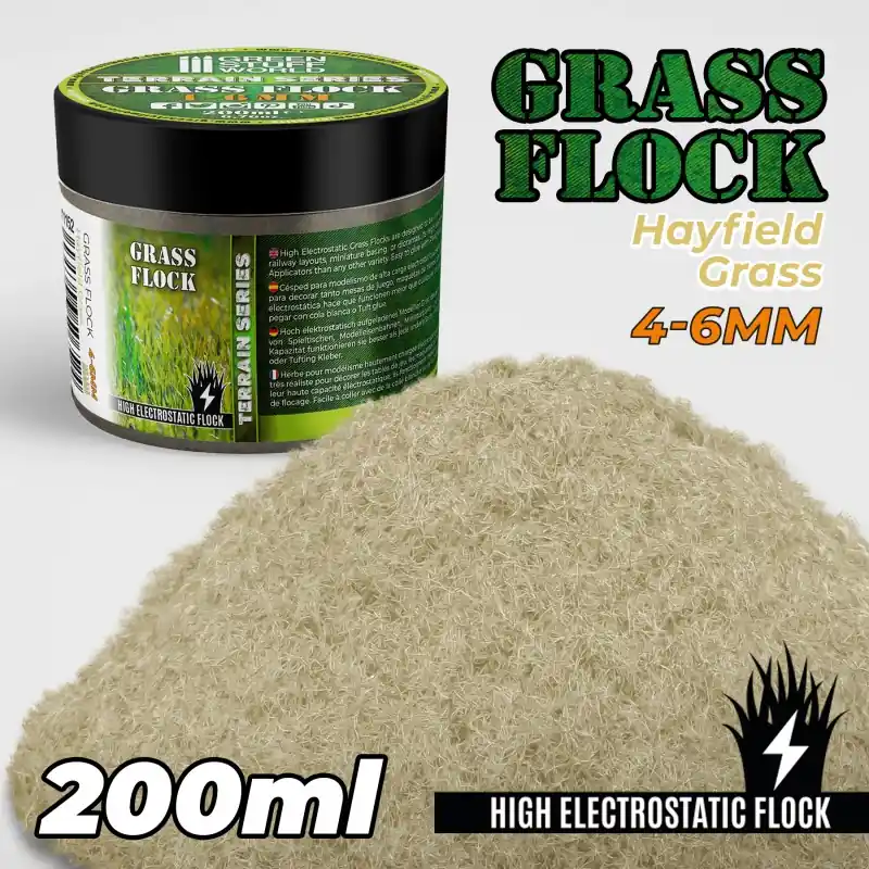 Usine Directe Green Stuff World 11152 Static Grass Flock 4-6mm - HAYFIELD GRASS