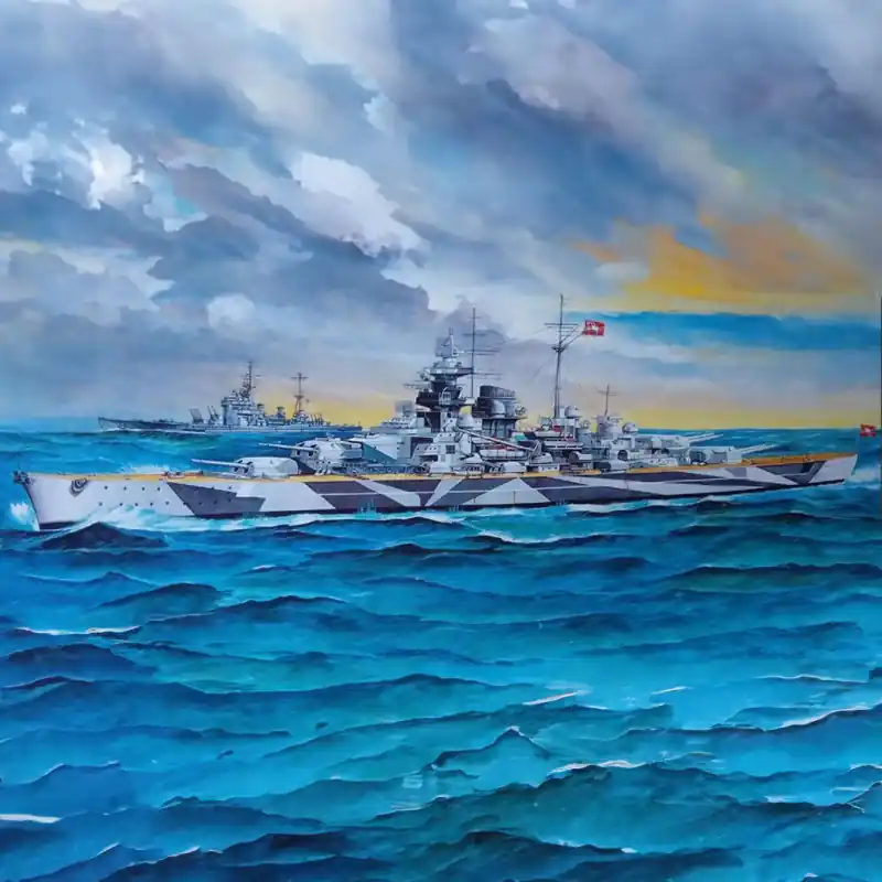 Nouvelle Collection Maquette de bateau en plastique TIRPITZ 1 800