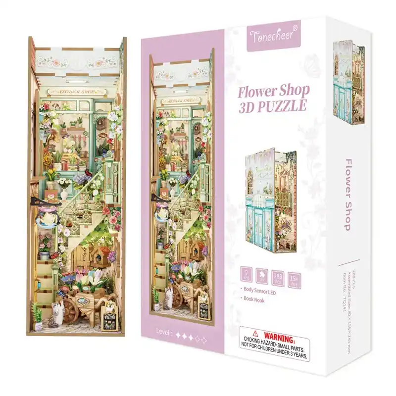 Book Nook Flower Shop - Tonecheer Produit De Marque