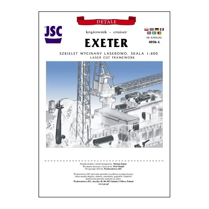 Acheter En Ligne JSC 403b-L Szkielet Wycinany Laserowo Do Krążownika Exeter