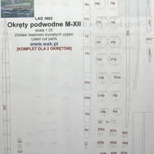 Achat Immédiat WAK LAS1602 Wręgi do Okrętów podwodnych M-XII