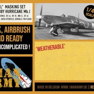 1 Man Army 48KIT003 Hawker Hurricane Mk.I - Full Masking Set (for Arma Hobby Kits) Meilleur Choix