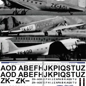 Vente Directe Old models Decals 1446A Douglas DC3 - National Airways Corporation (NAC) Early Interim Scheme