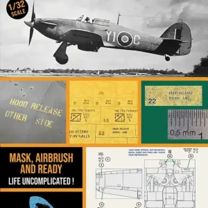 1 Man Army 32DET048 Hawker Sea Hurricane Mk.II - Airbrush Masks Set (for Revell Kits) Remise