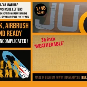 1 Man Army 48GEN505 RAF Code Letters - 36 Inch Generic Set Solde