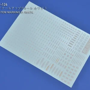 Madworks AW-126 Detail-up Waterslide Decals System Markings 1 (White) Pas Cher