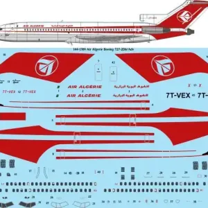 26 Decals 441309 Boeing 727-2D6/Adv - Air Algerie (Laser Decal / for CRM kits) Certifié